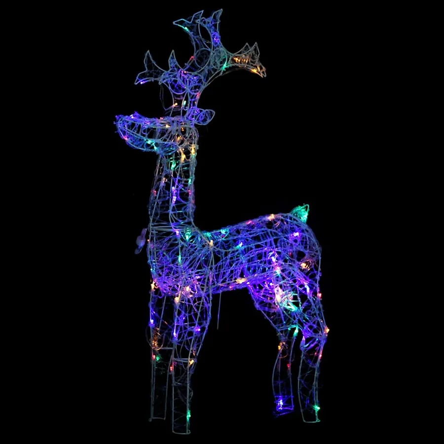 Renne de décoration de Noël 90 LED 60x16x100 cm Acrylique - 5