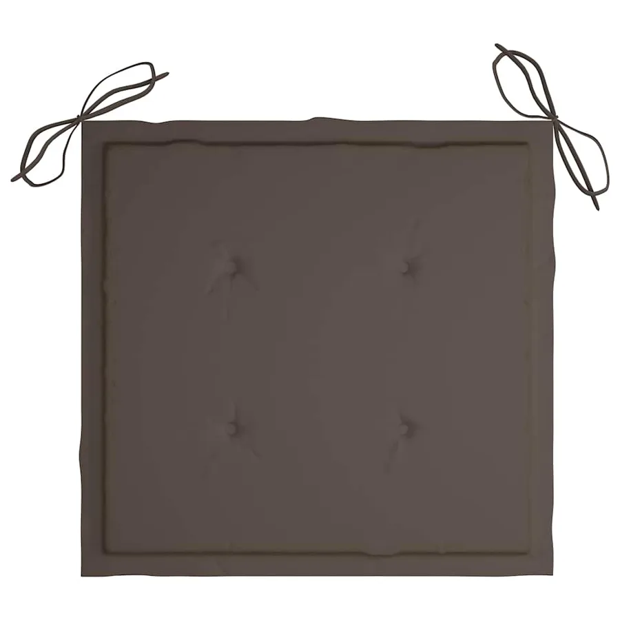 Chaises pliables de jardin avec coussins lot de 4 Teck solide - 8