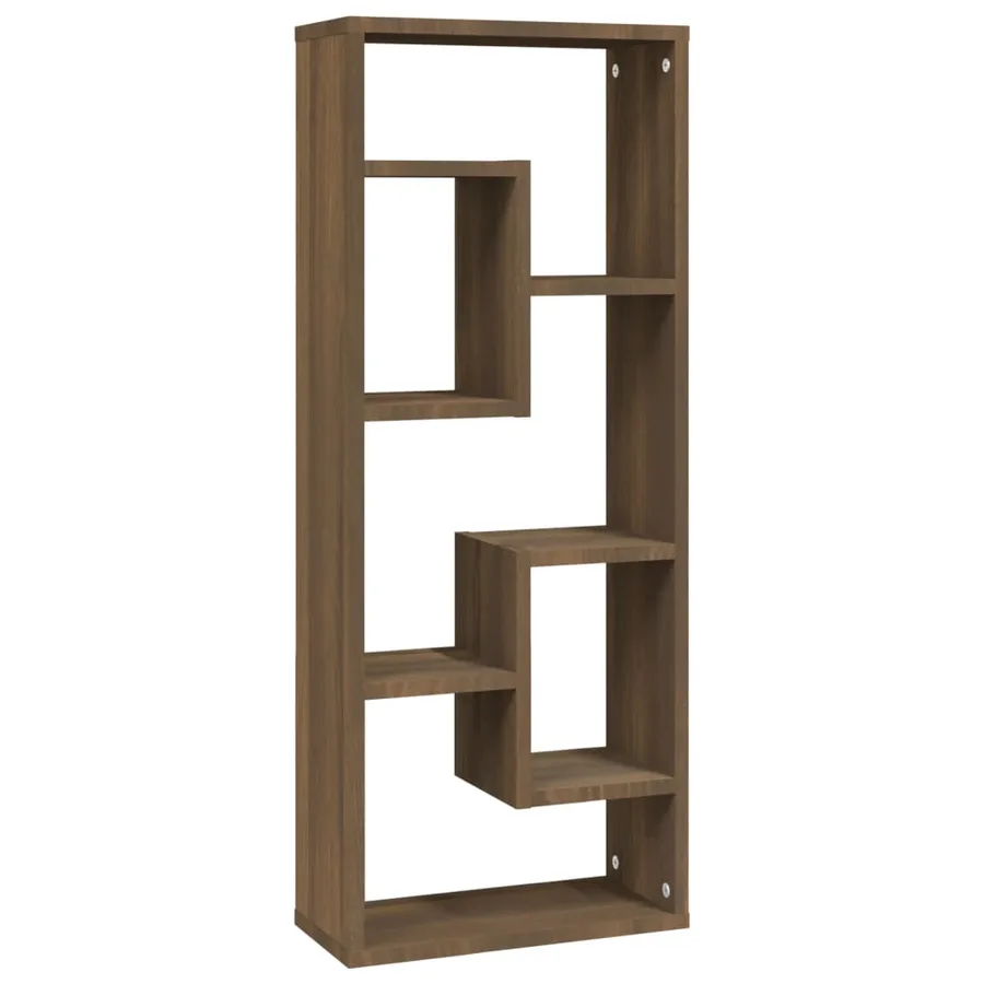 Étagère murale Chêne marron 36x16x90 cm Bois d'ingénierie - 2