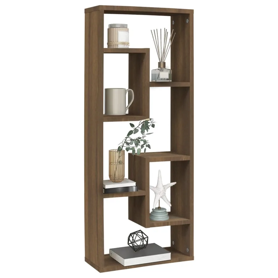 Étagère murale Chêne marron 36x16x90 cm Bois d'ingénierie - 6