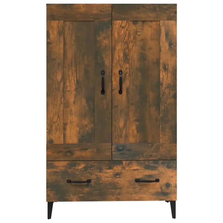 Buffet haut Chêne fumé 70x31x115 cm Bois d'ingénierie - 6