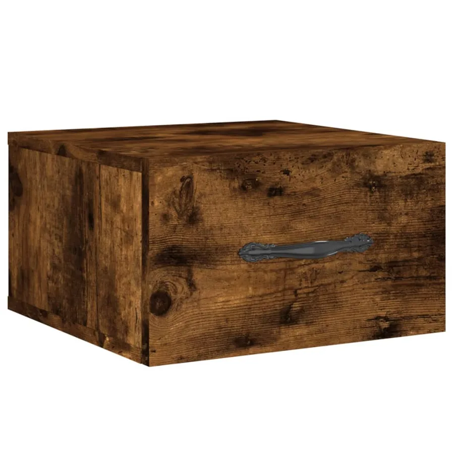 Tables de chevet murales 2 pcs chêne fumé 35x35x20 cm - 5