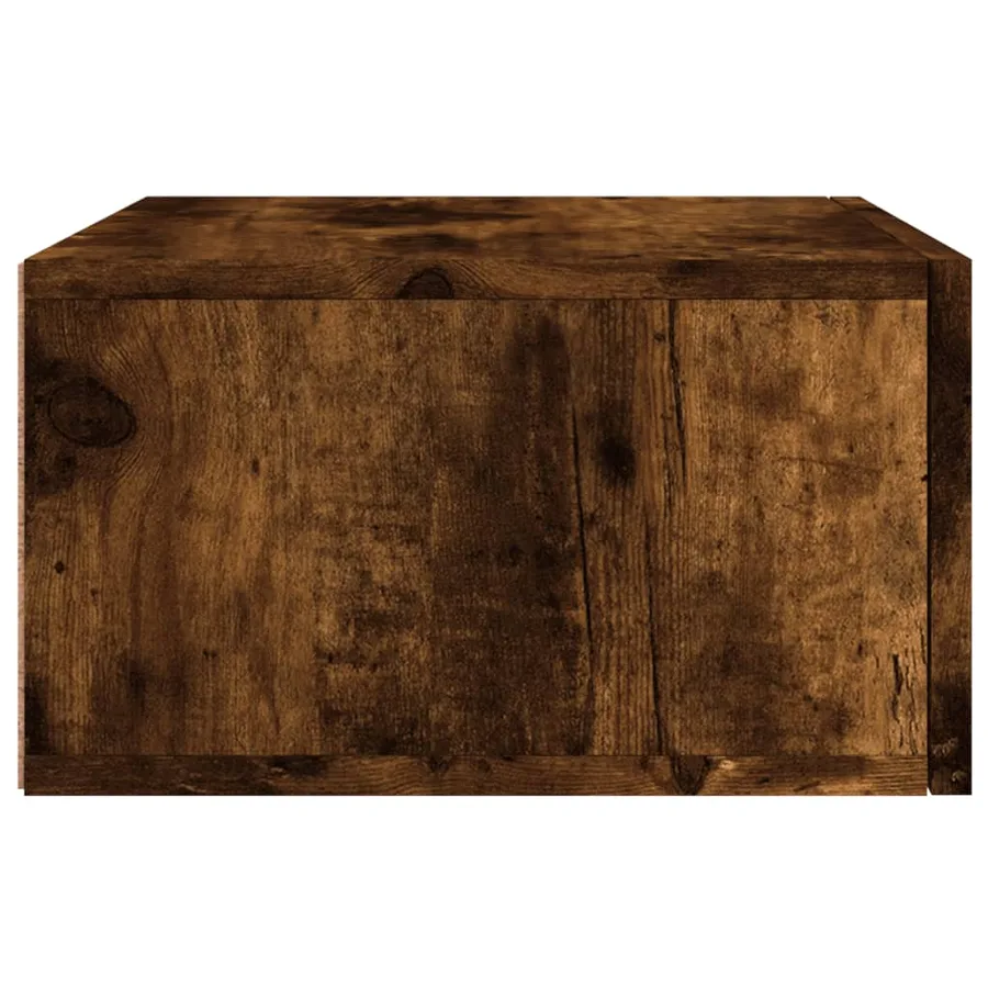Tables de chevet murales 2 pcs chêne fumé 35x35x20 cm - 8