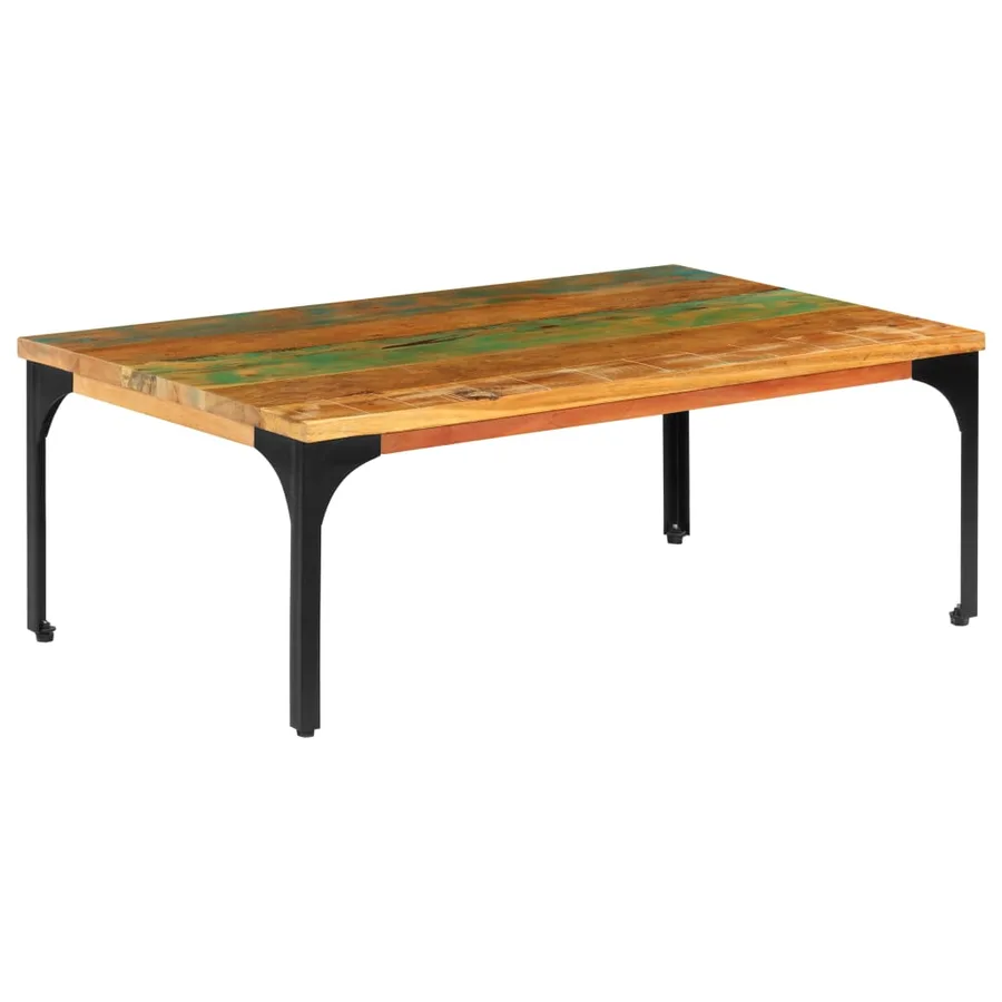 Table basse 100x60x35 cm Bois de récupération solide - 13