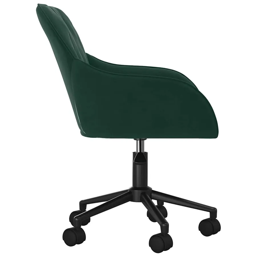 Chaises pivotantes à manger lot de 2 Vert foncé Velours - 5