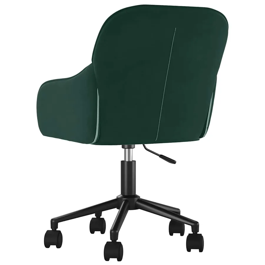 Chaises pivotantes à manger lot de 2 Vert foncé Velours - 6