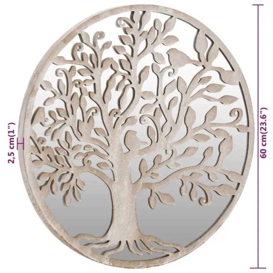 Miroir de jardin Sable 60x2,5cm Fer Rond utilisation extérieure - 6