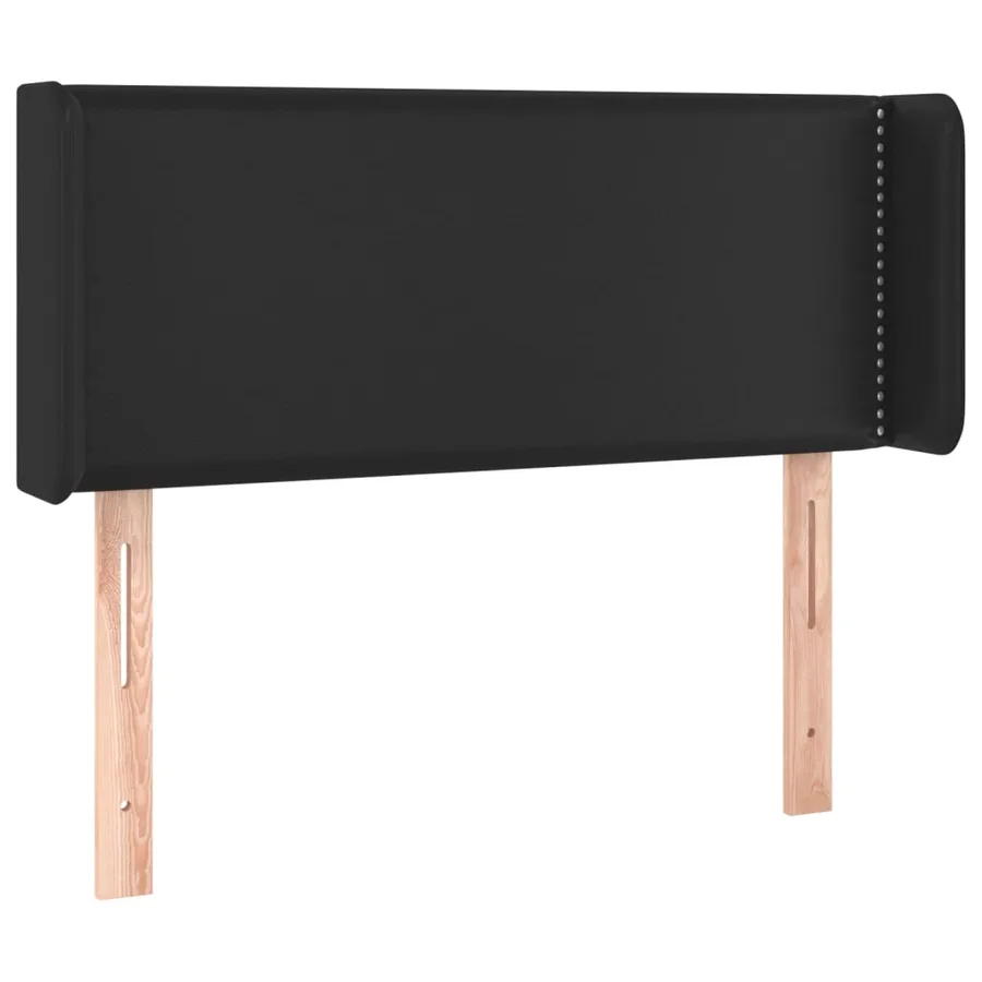 Tête de lit avec oreilles Noir 83x16x78/88 cm Similicuir - 2