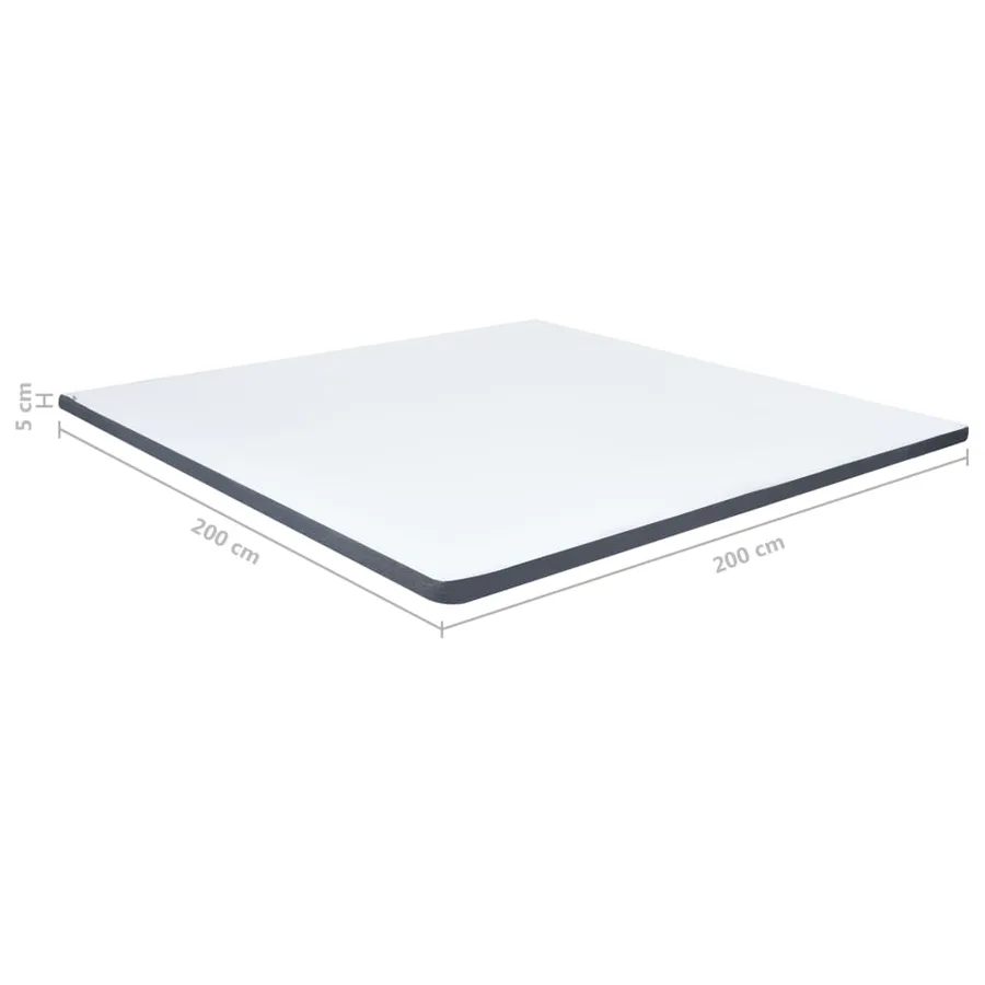Surmatelas de sommier tapissier 200x200x5 cm mi-doux - 9
