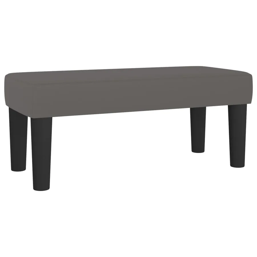 Sommier à lattes de lit avec matelas Gris 90x200 cm Similicuir - 7