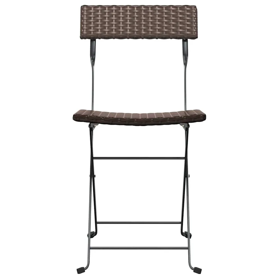 Chaises de bistrot pliantes lot de 8 Résine tressée et acier - 4