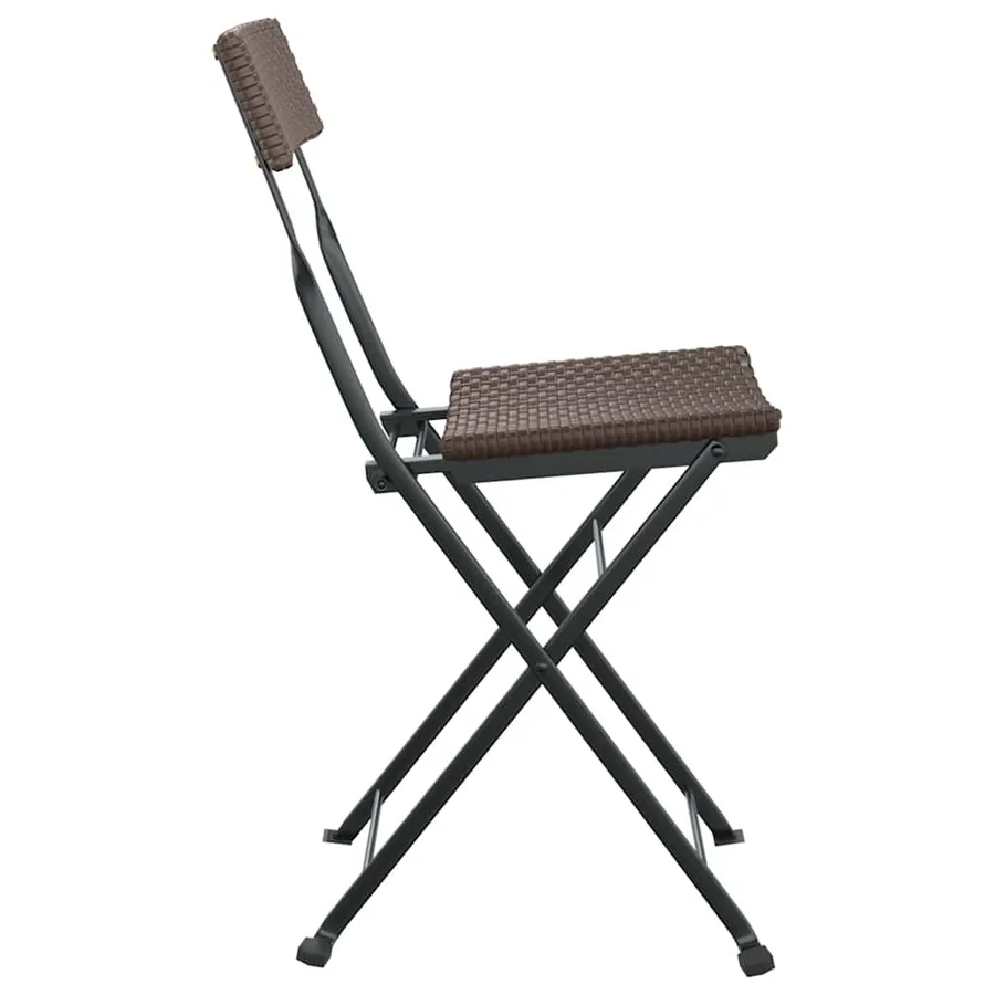 Chaises de bistrot pliantes lot de 8 Résine tressée et acier - 6
