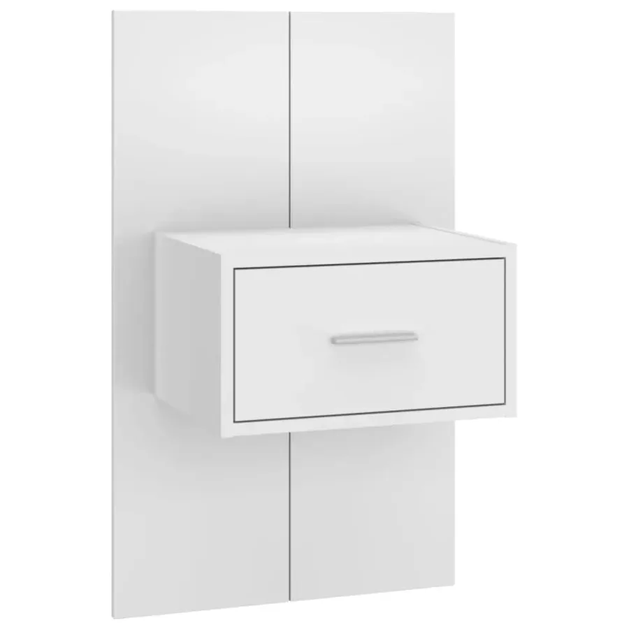 Tête de lit avec armoires Blanc Bois d'ingénierie - 4
