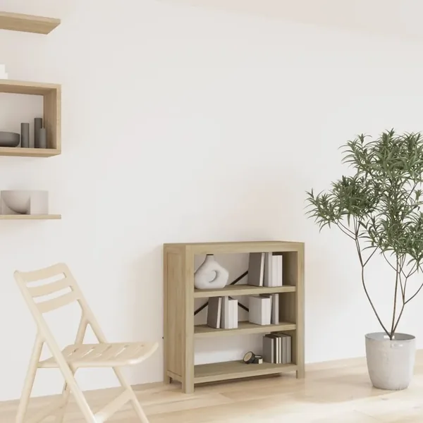 Bibliothèque 3 niveaux 80x30x80 cm Bois solide d'acacia