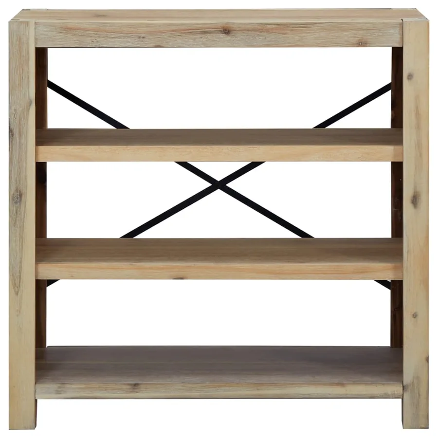 Bibliothèque 3 niveaux 80x30x80 cm Bois solide d'acacia - 3