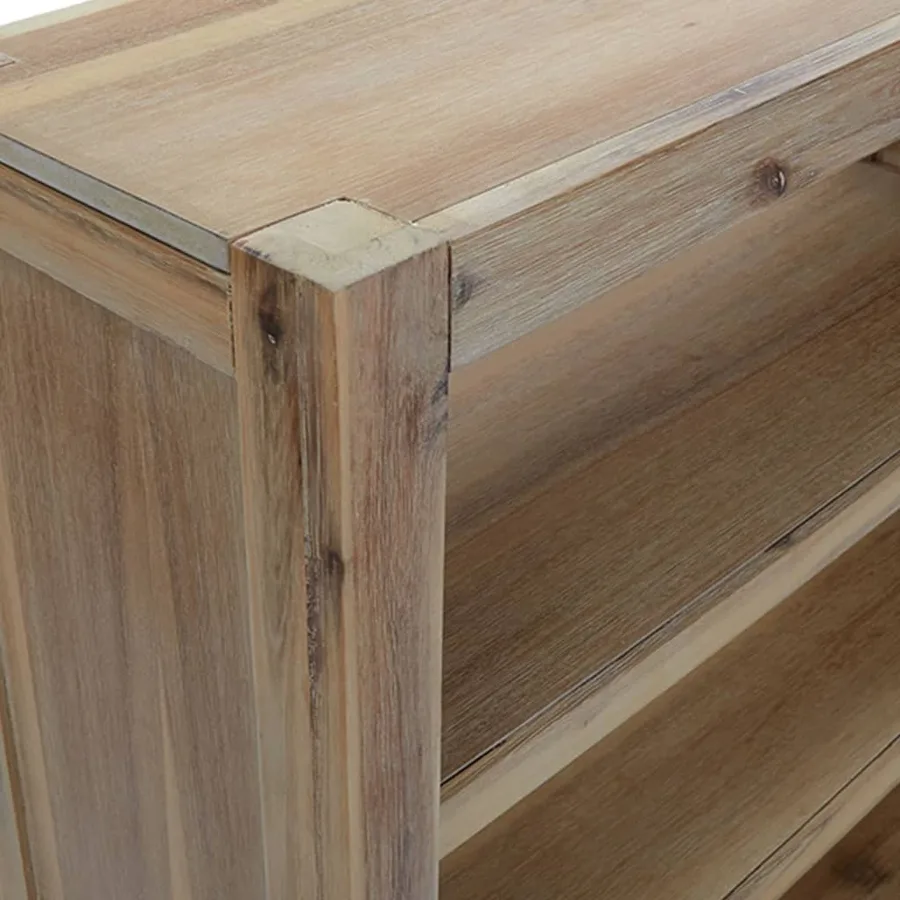 Bibliothèque 3 niveaux 80x30x80 cm Bois solide d'acacia - 7