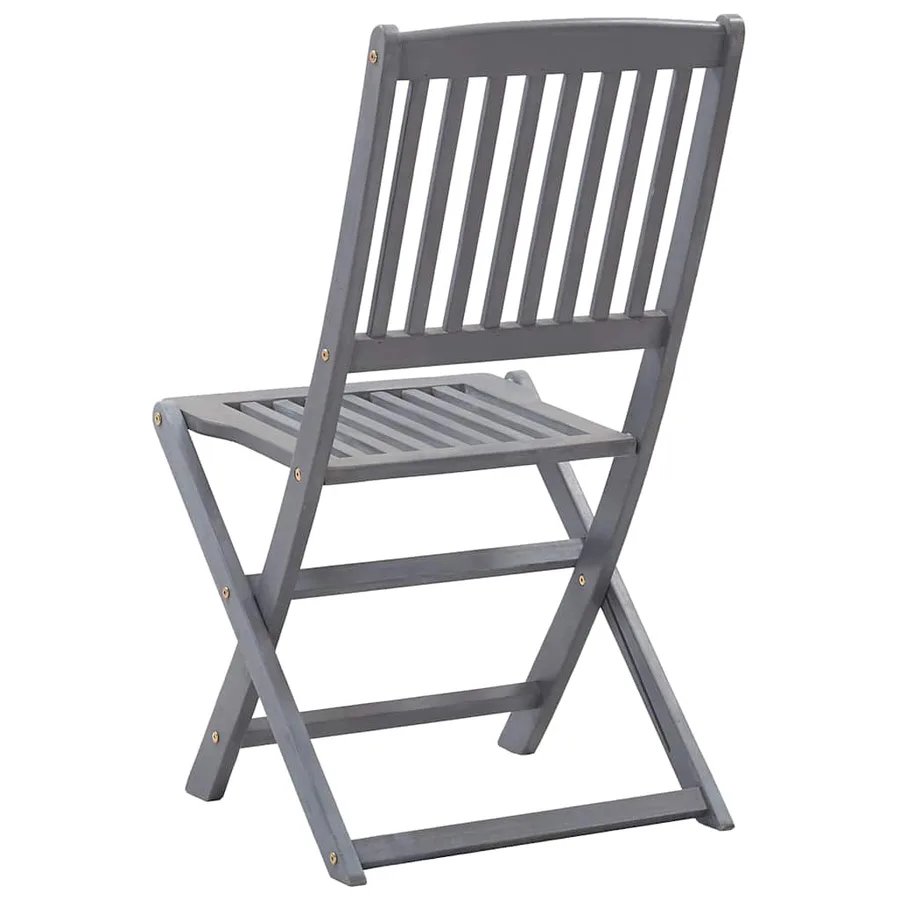 Chaises pliables d'extérieur lot de 6 Bois d'acacia solide - 5