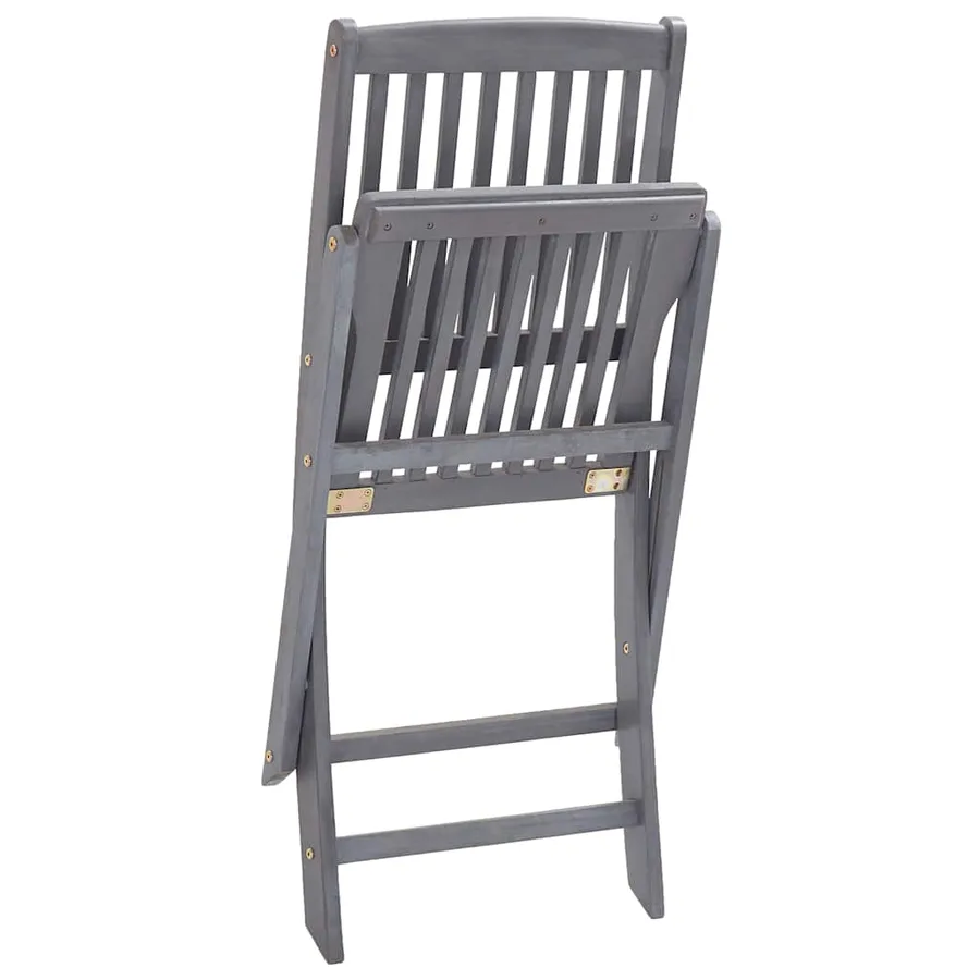 Chaises pliables d'extérieur lot de 6 Bois d'acacia solide - 7