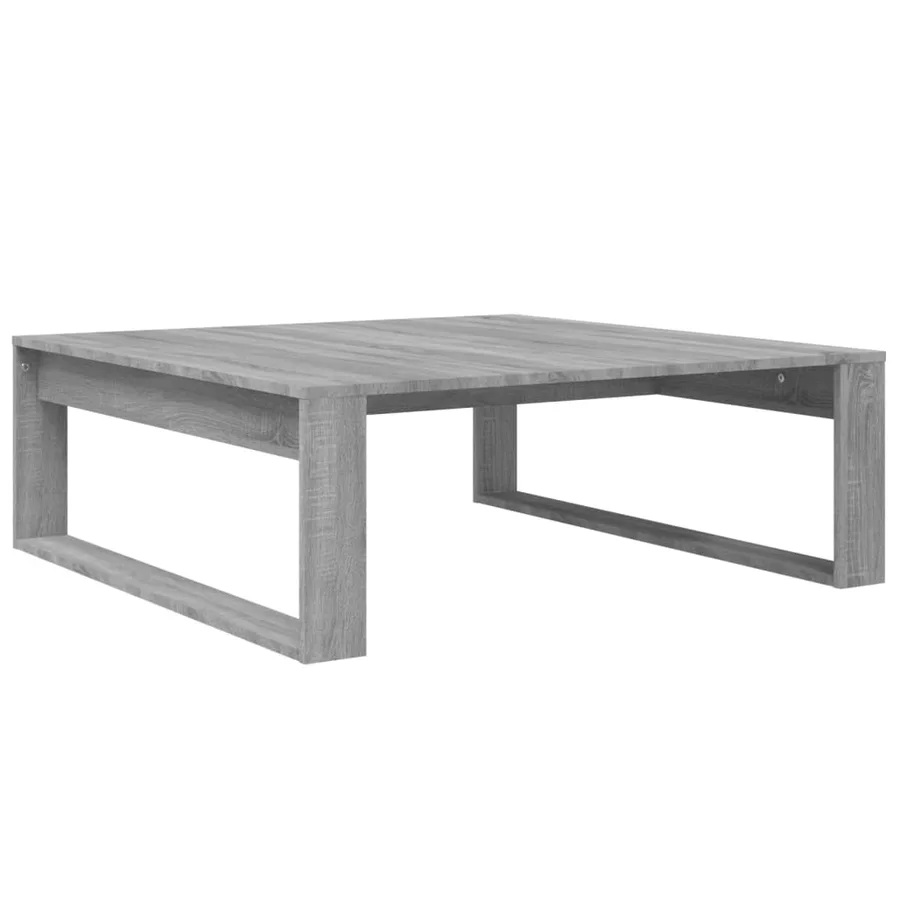 Table basse Sonoma gris 100x100x35 cm Bois d'ingénierie - 2