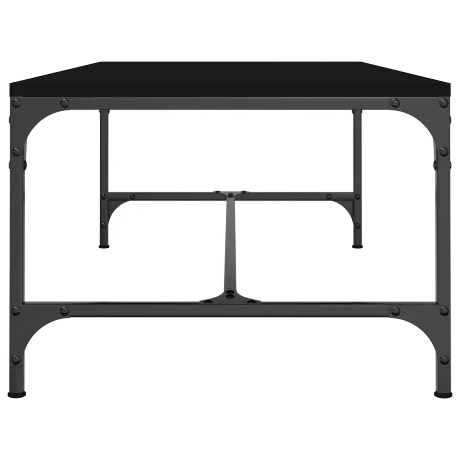 Table basse Noir 100x50x35 cm Bois d'ingénierie - 5