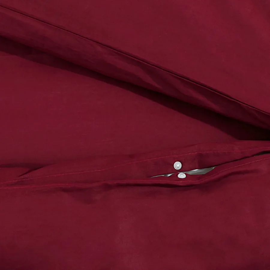 Ensemble de housse de couette Bordeaux 200x220 cm Coton - 8