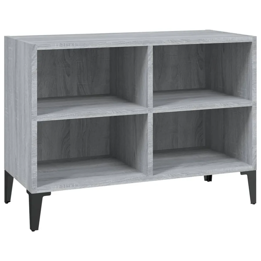 Meuble TV avec pieds en métal Sonoma gris 69,5x30x50 cm - 2