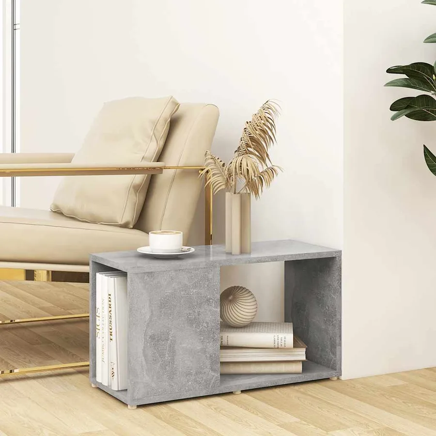 Meuble TV Gris béton 60x24x32 cm Bois d'ingénierie - 2