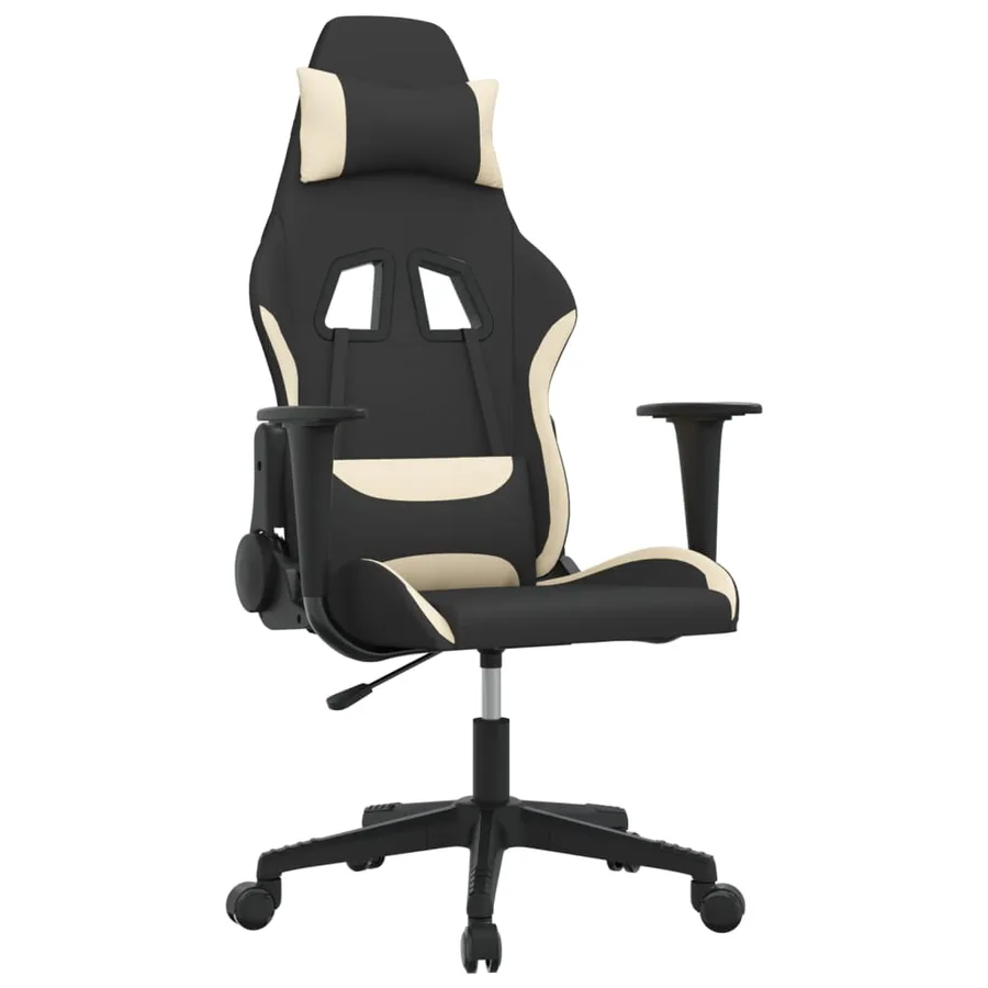 Chaise de jeu Noir et crème Tissu - 2