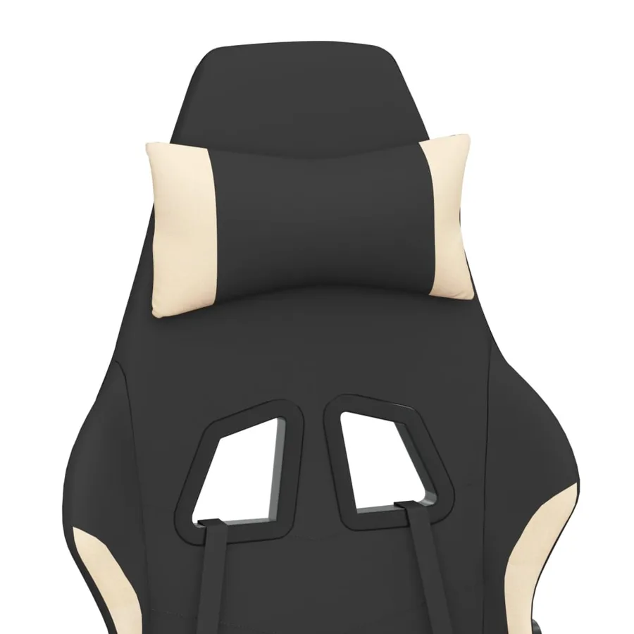 Chaise de jeu Noir et crème Tissu - 9