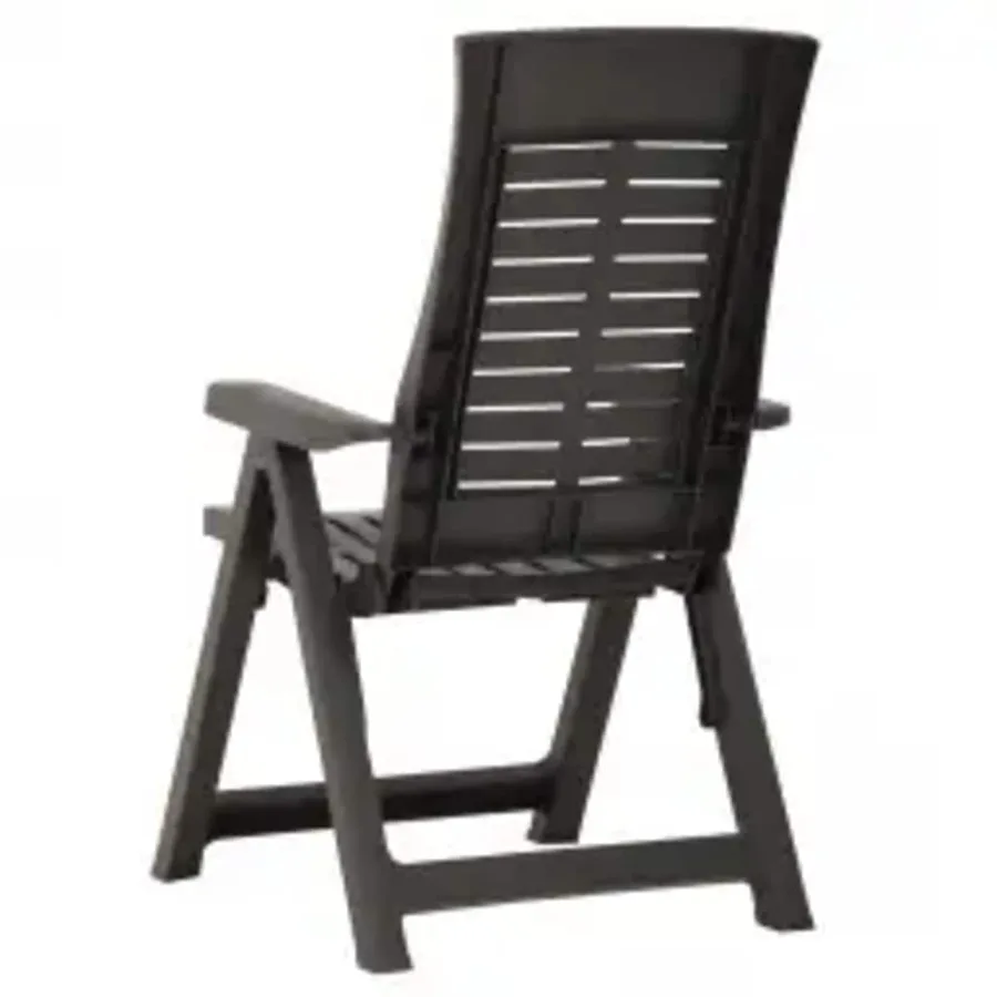 Chaises inclinables de jardin lot de 2 Plastique Anthracite - 4