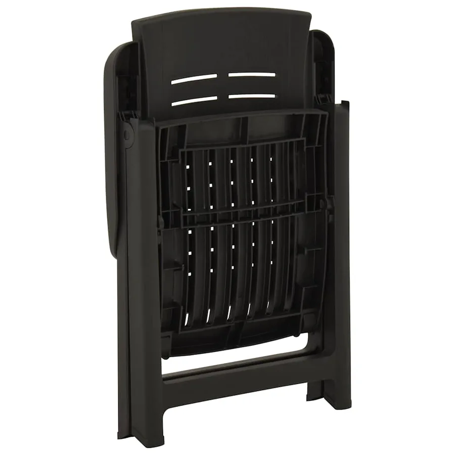 Chaises inclinables de jardin lot de 2 Plastique Anthracite - 6