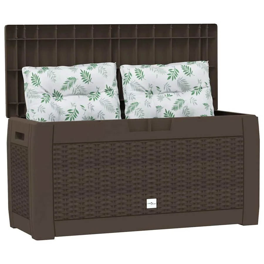 Boîte de stockage de jardin Marron 119x48x60 cm Polypropylène - 3