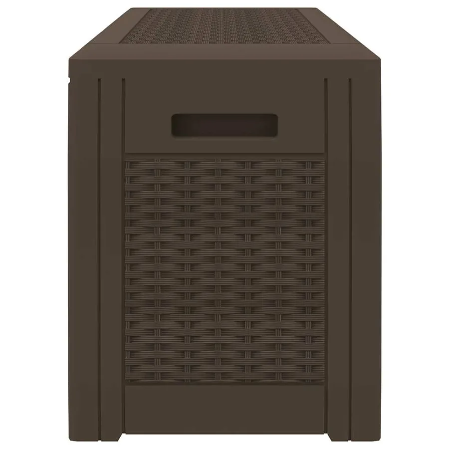 Boîte de stockage de jardin Marron 119x48x60 cm Polypropylène - 5