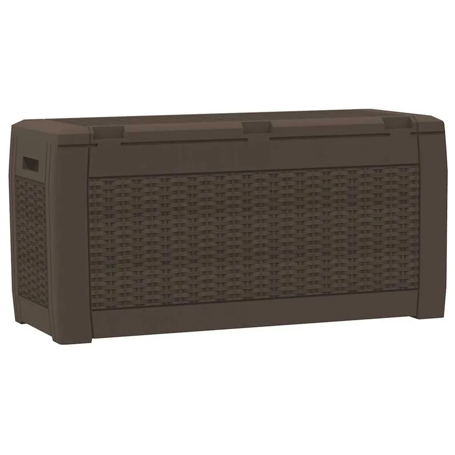 Boîte de stockage de jardin Marron 119x48x60 cm Polypropylène - 6