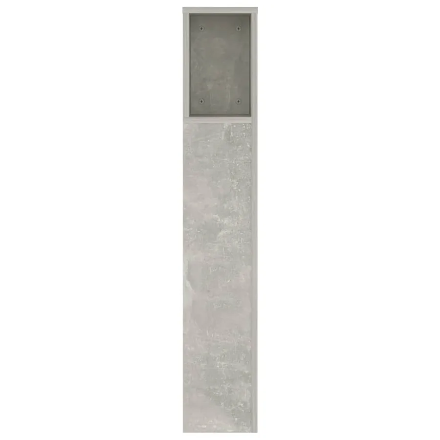 Armoire de tête de lit Gris béton 140x18,5x104,5 cm - 4