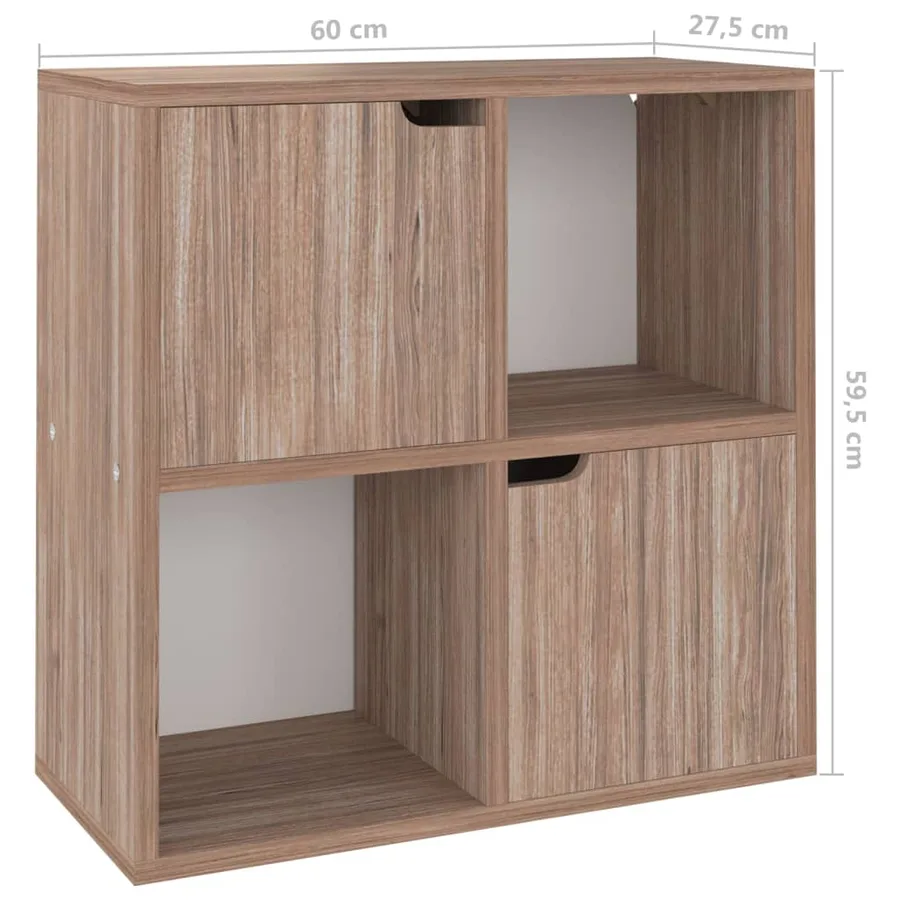 Bibliothèque Chêne Sonoma gris 60x27,5x59,5cm Bois d’ingénierie - 9
