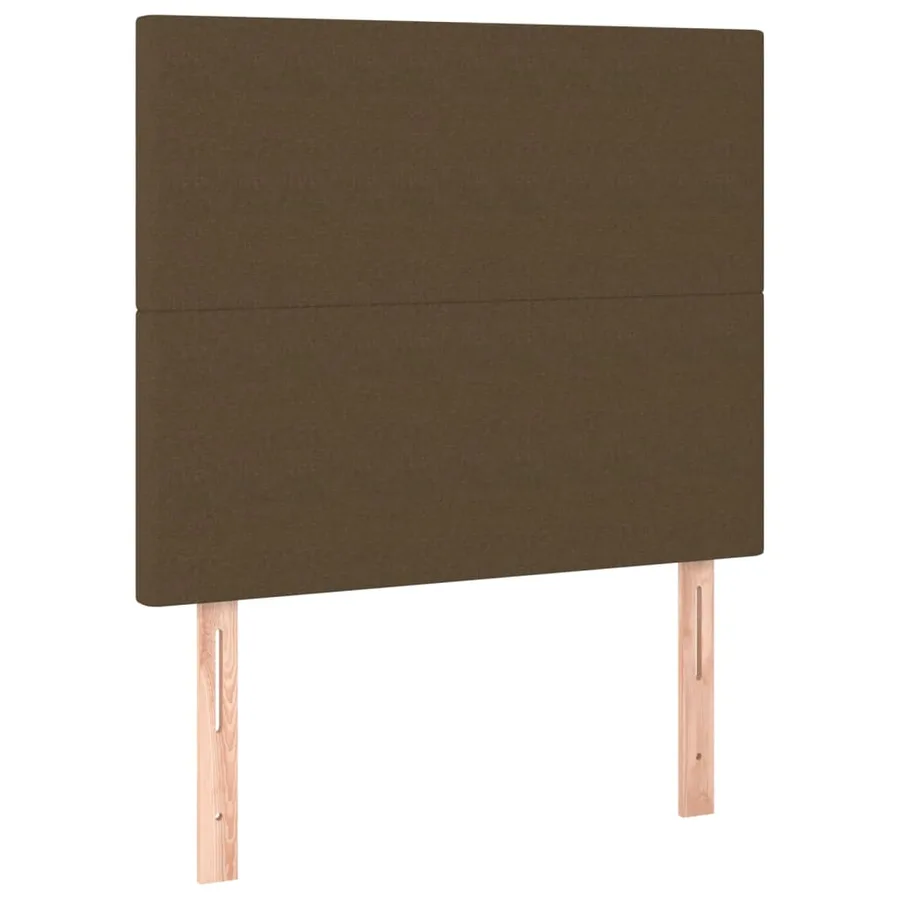 Tête de lit marron foncé 80x5x118/128 cm Tissu - 2