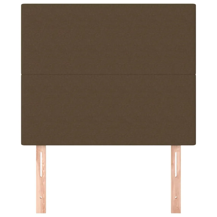 Tête de lit marron foncé 80x5x118/128 cm Tissu - 3