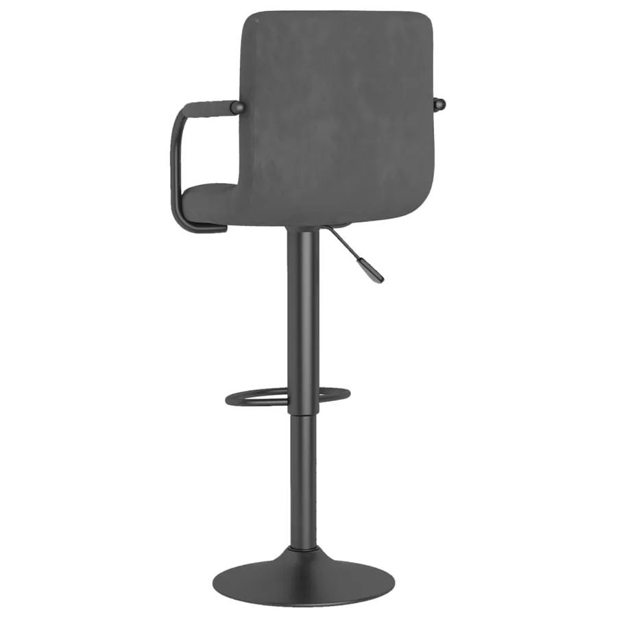Tabourets de bar lot de 2 gris foncé velours - 6