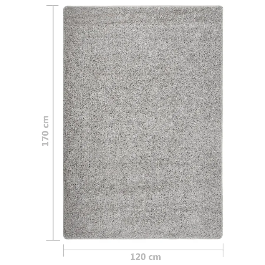 Tapis shaggy antidérapant Gris clair 120x170 cm - 5