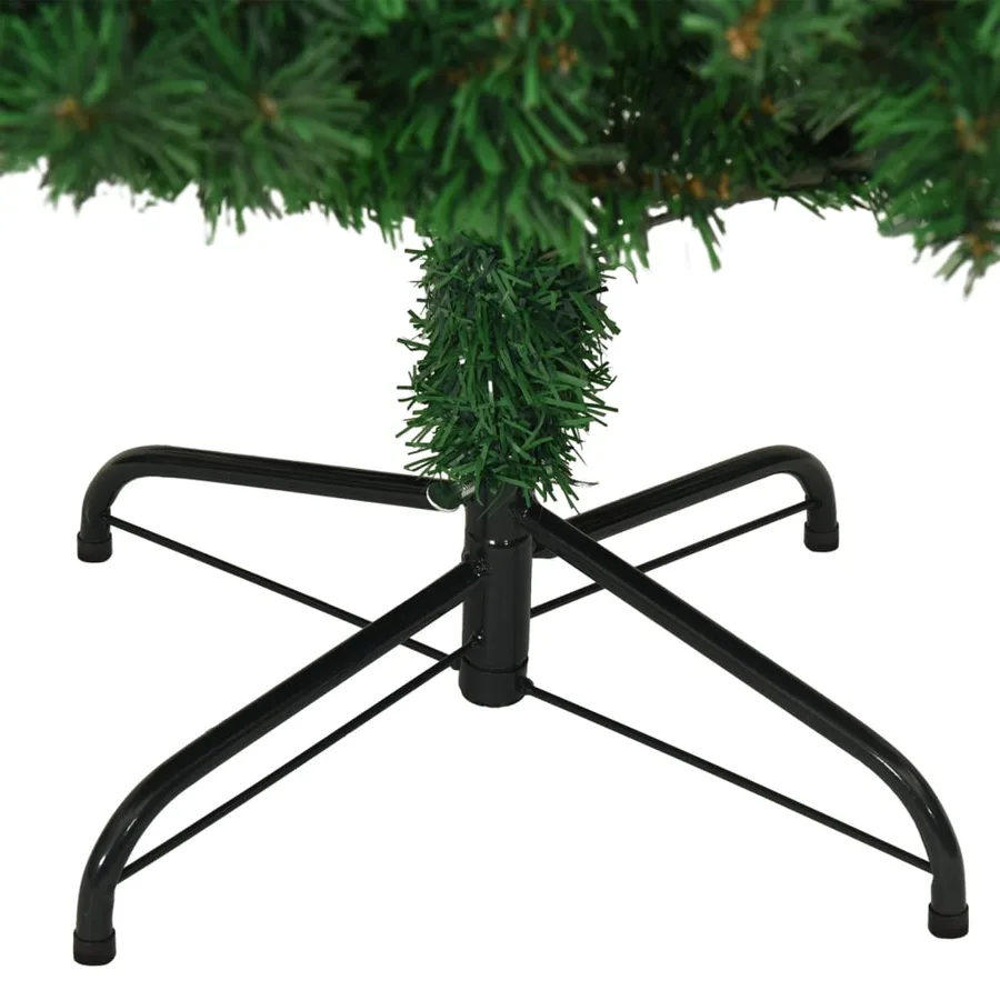 Arbre de Noël artificiel avec branches épaisses vert 210 cm PVC - 5