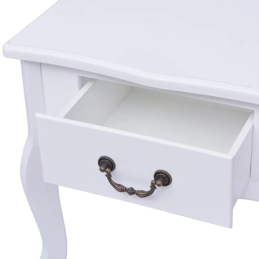 Table de chevet MDF Blanc - 3