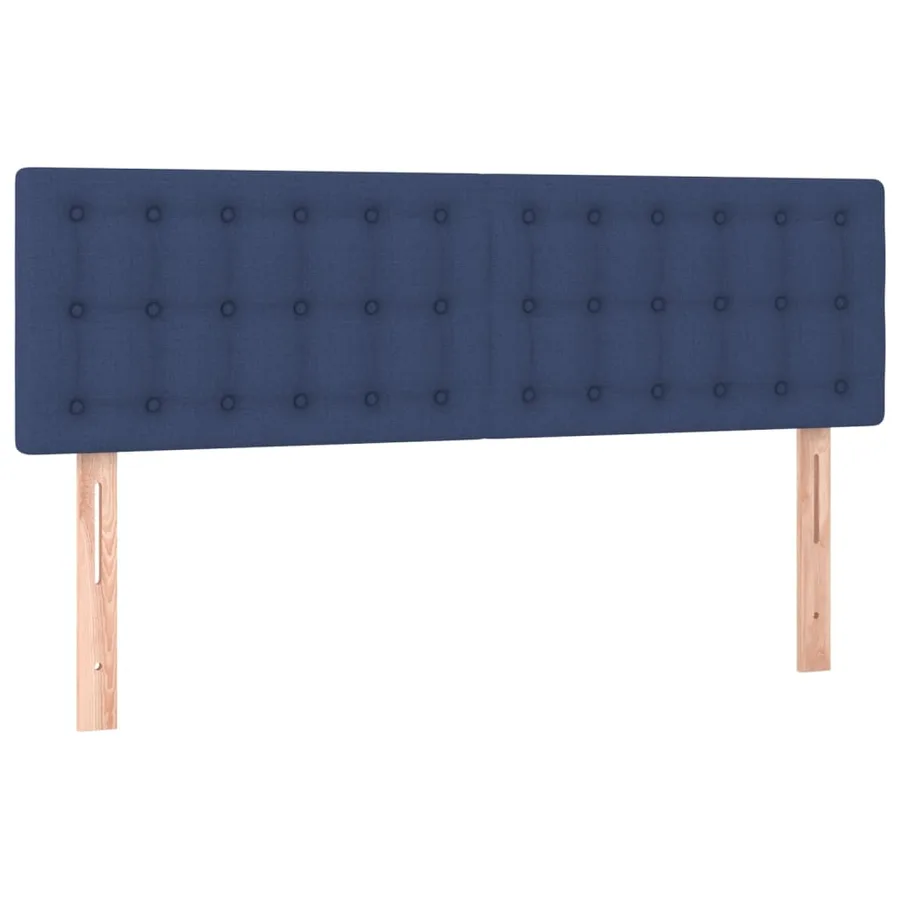 Tête de lit à LED Bleu 144x5x78/88 cm Tissu - 4