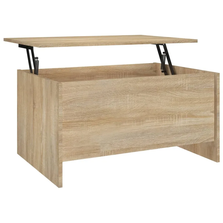 Table basse chêne sonoma 80x55,5x41,5 cm bois d'ingénierie - 2