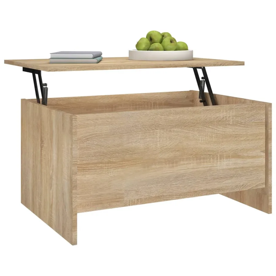 Table basse chêne sonoma 80x55,5x41,5 cm bois d'ingénierie - 6