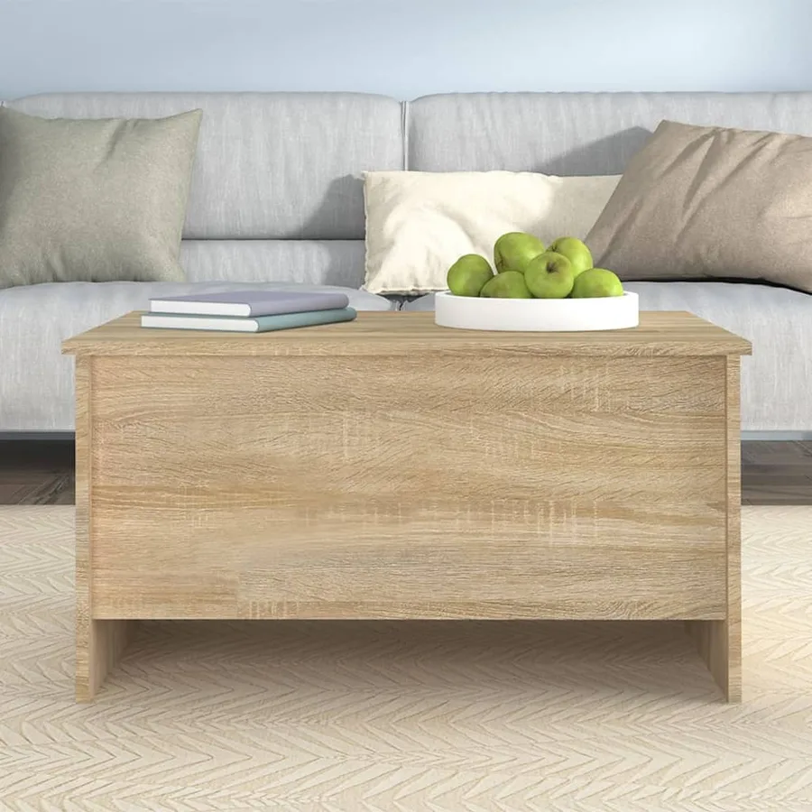 Table basse chêne sonoma 80x55,5x41,5 cm bois d'ingénierie - 7
