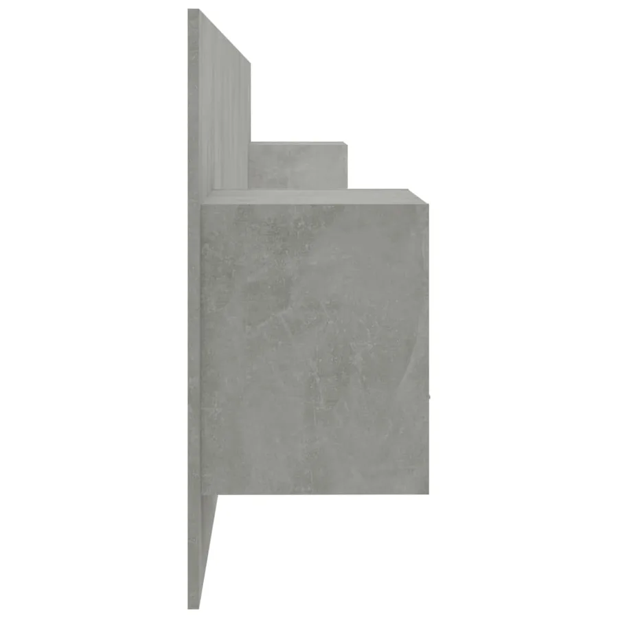 Tête de lit avec armoires Gris béton Bois d'ingénierie - 4