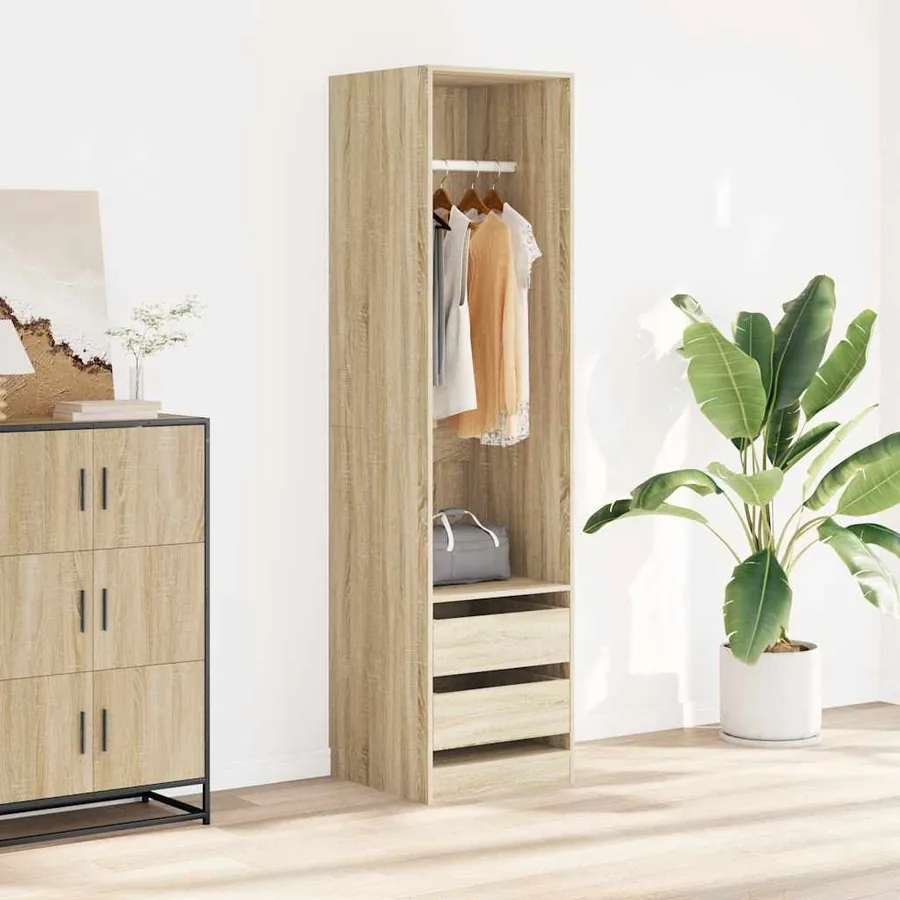 Garde-robe avec tiroirs Chêne sonoma Bois d'ingénierie