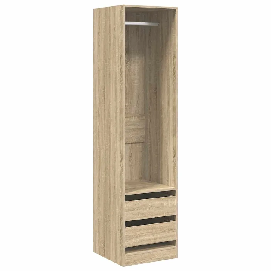 Garde-robe avec tiroirs Chêne sonoma Bois d'ingénierie - 2