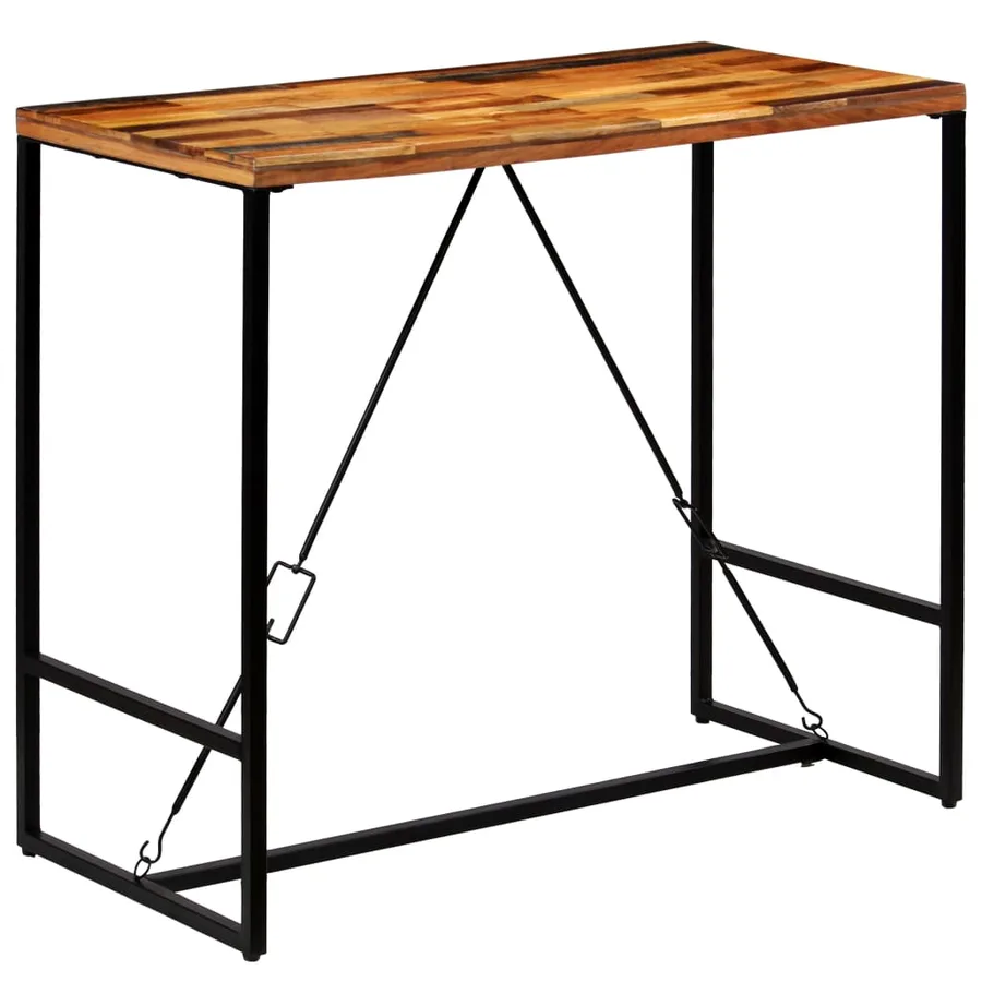 Table de bar Bois de récupération massif 120x60x106 cm - 10